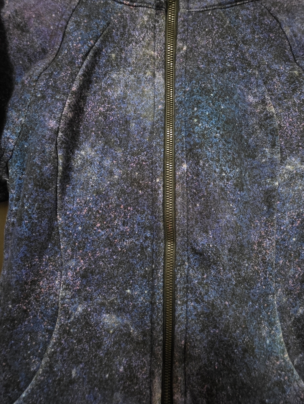 Lululemon Scuba Polar Lights Galaxy Zip Up Hoodie Light Cotton Fleece Size 6 - Picture 2 of 10